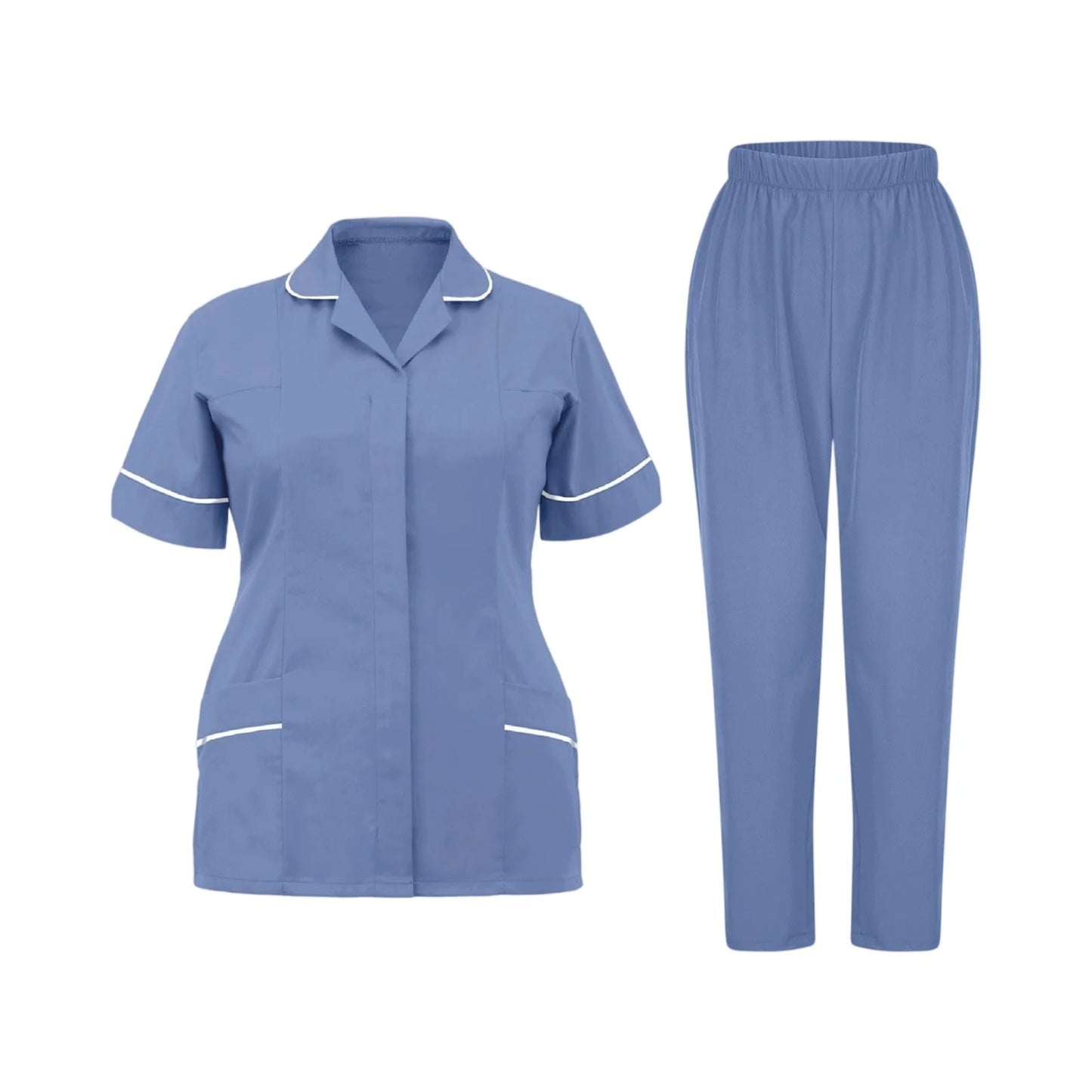 Eillysevens Womens Nurse Uniform Quick Dry VNeck Pocket Scrub Set