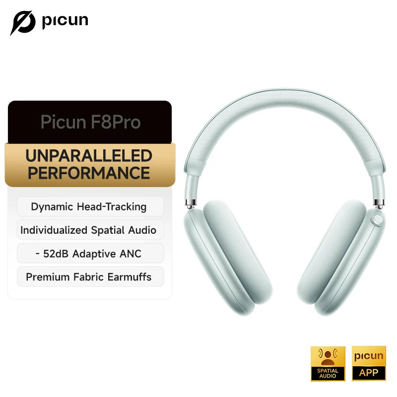 Picun F8 Pro Wireless ANC Headphones With Spatial Audio