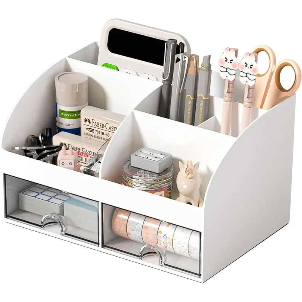 Desk Organizer Set With Pen Holder And Makeup Case