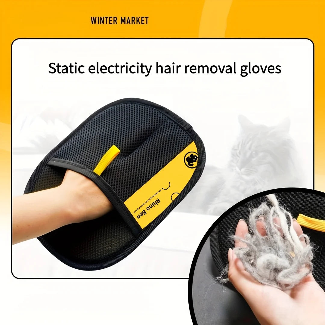 Pet Hair Removal Gloves Double Sided Grooming Anti Shedding Tools