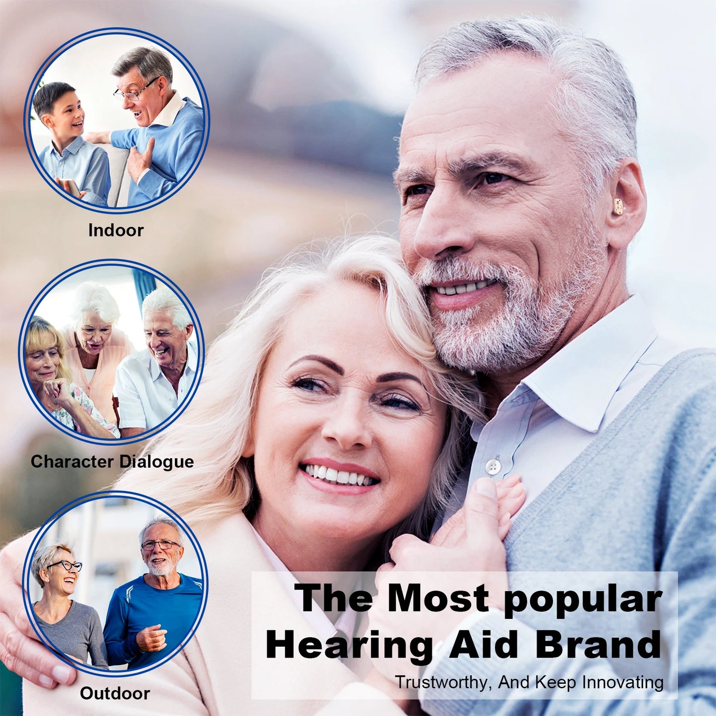Mini Wireless In Ear Hearing Aid ZF M608 Adjustable Volume