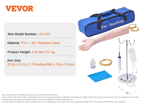 SucceBuy Phlebotomy Practice Kit IV Venipuncture Training With Carrying Bag