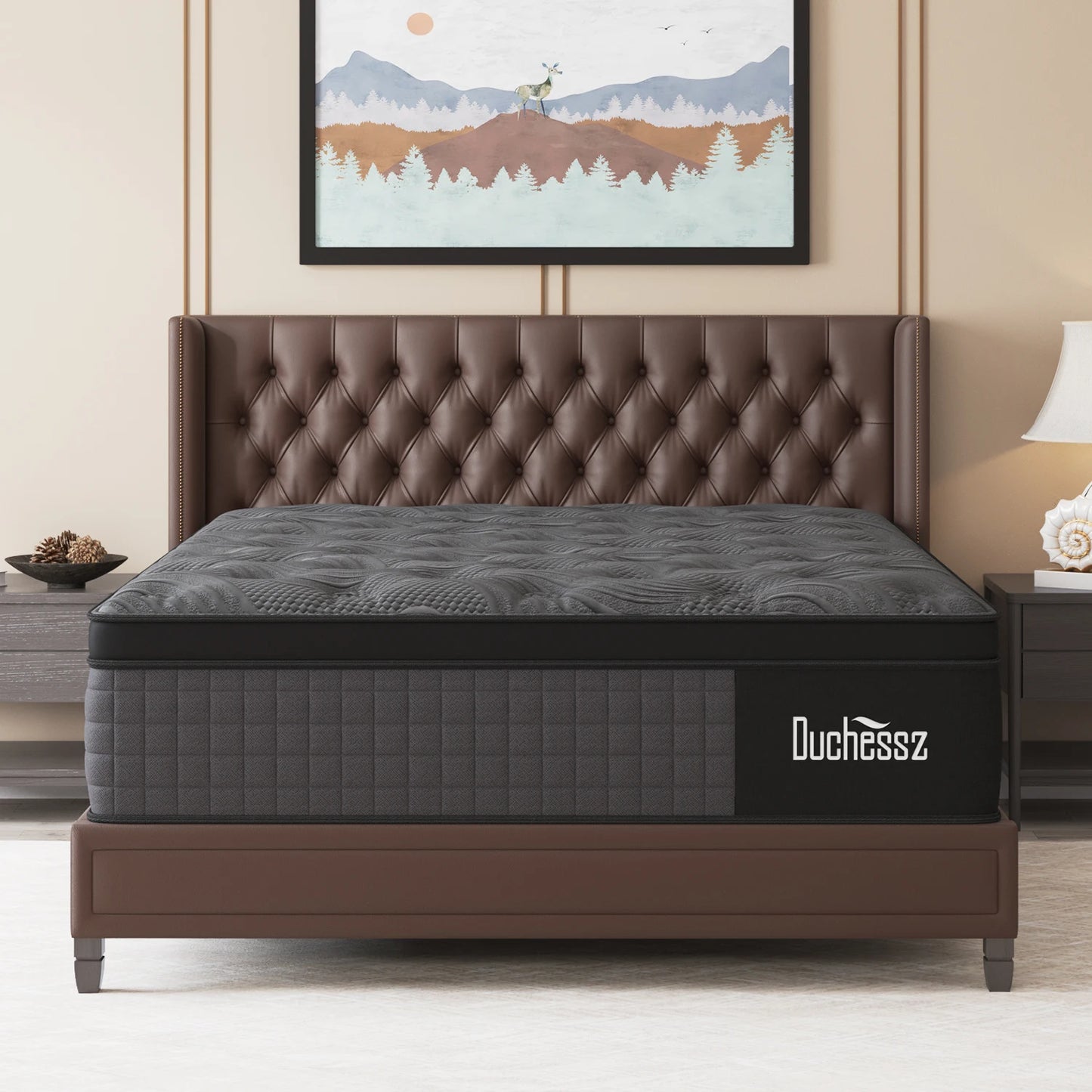 Sweetlove Mattress in a Box Hybrid Memory Foam Euro Top Medium Firm