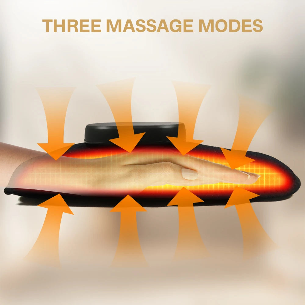 Portable Electric Hand Massager Finger Wrist Palm Glove For Relaxation