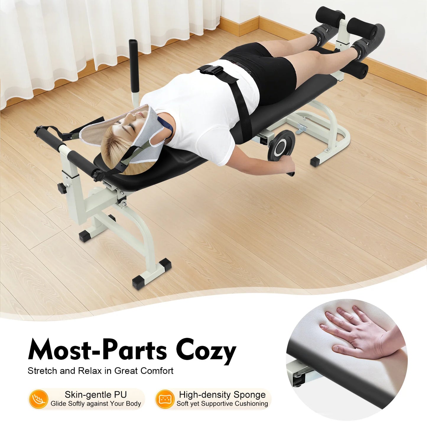 Bymaocar Lumbar Traction Bench for Back and Spine Stretching