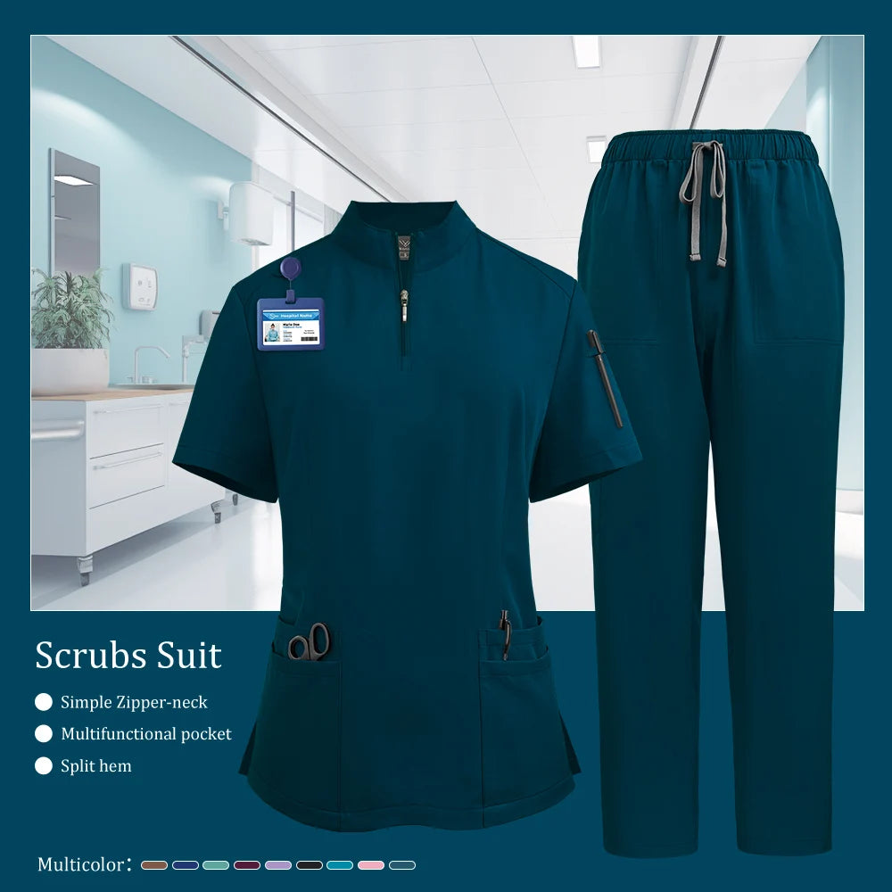 Rubucc Medical Scrubs Set for Women Unisex Nursing Uniforms