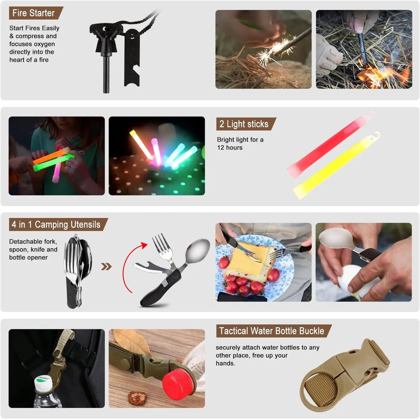 238-Piece Emergency Survival Kit With First Aid And Tent