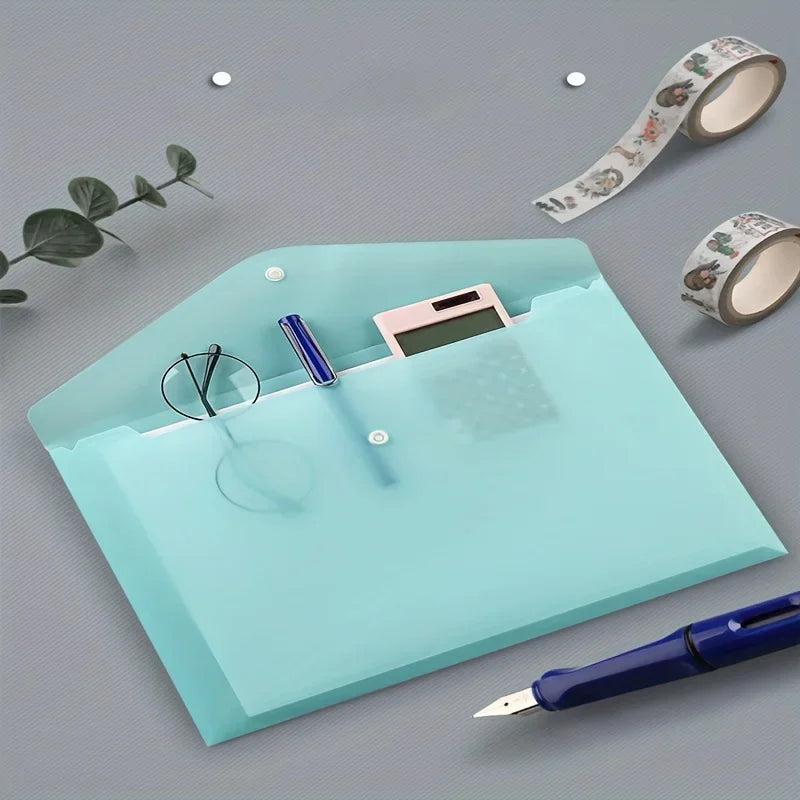 Transparent PP File Folders 10Pcs Waterproof Document Storage