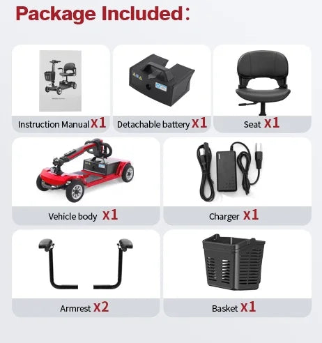 Unificare Electric Mobility Scooter For Adults 20Ah Battery Foldable
