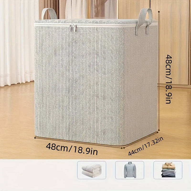 Storage Box With Lid Nonwoven Fabric For Home Organization
