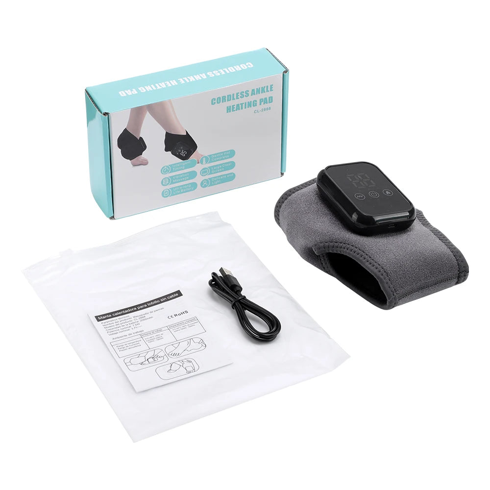PASTSKY Electric Heating Ankle Massager With 3 Levels Hot Compress And Vibration