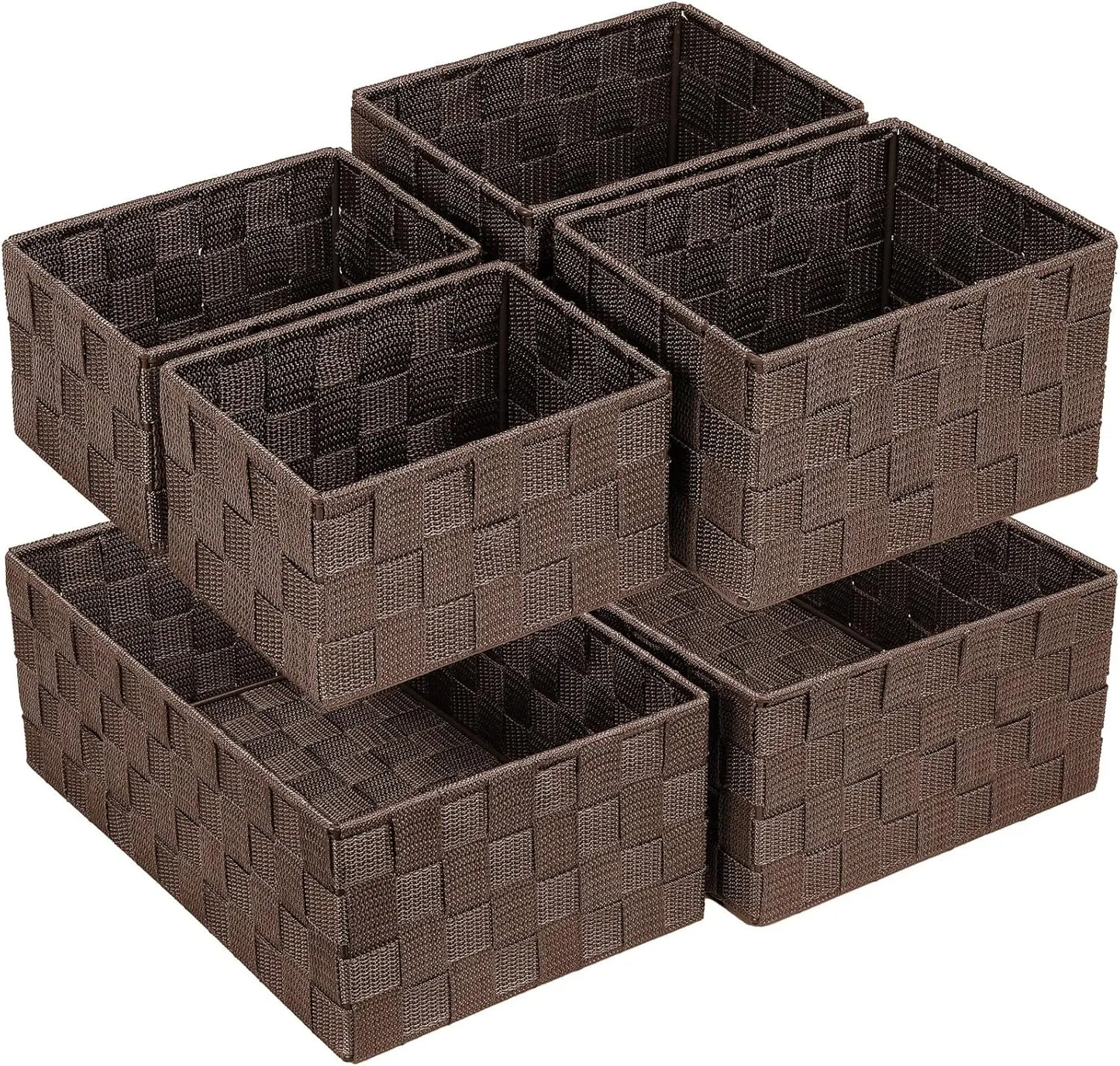 Woven Storage Basket Organizer Cube Box For Closets And Shelves