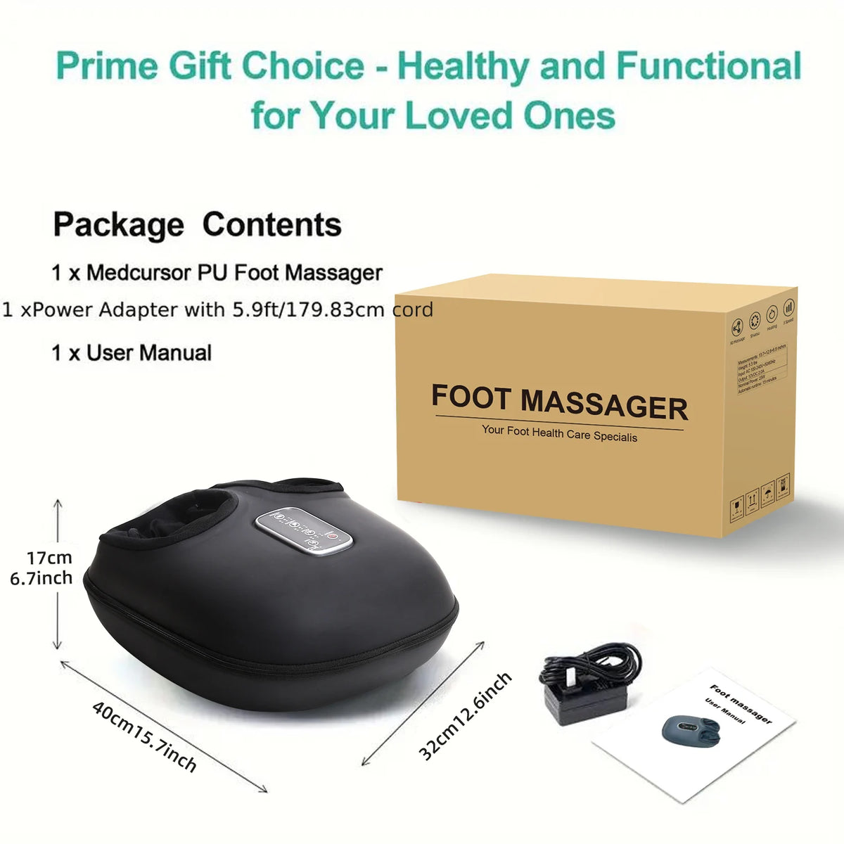 LEERCON Automatic Foot Massager With Kneading Rollers And Airbags