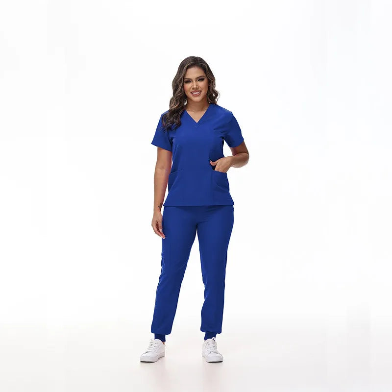 BAISITIMPLE Stretchy Medical Scrubs Uniform for Doctors and Nurses