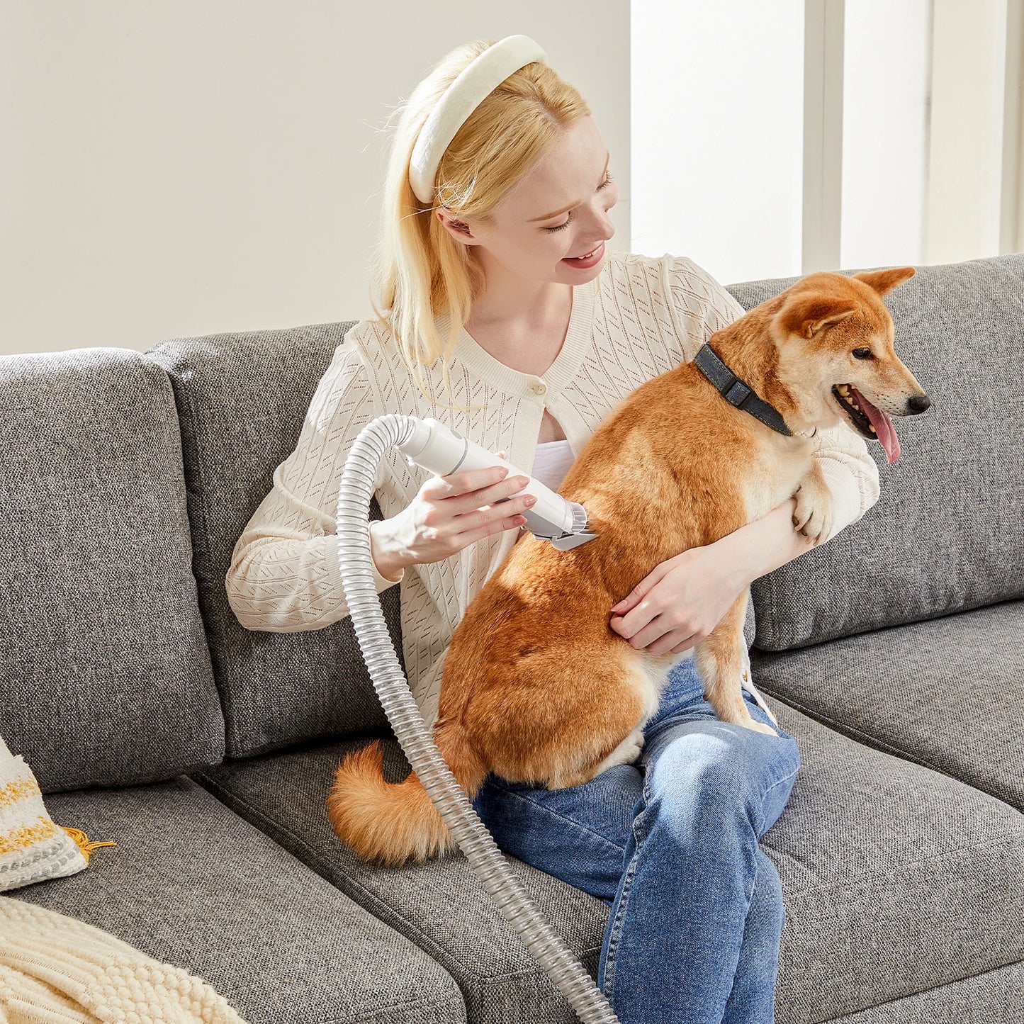 Professional Pet Grooming Vacuum Kit With Suction Modes Cordless Clippers