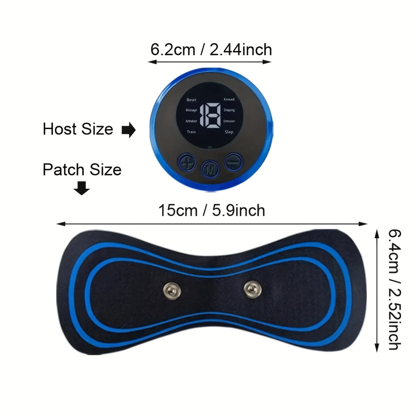 EMS Neck Massager With 8 Modes And 19 Levels Of Intensity