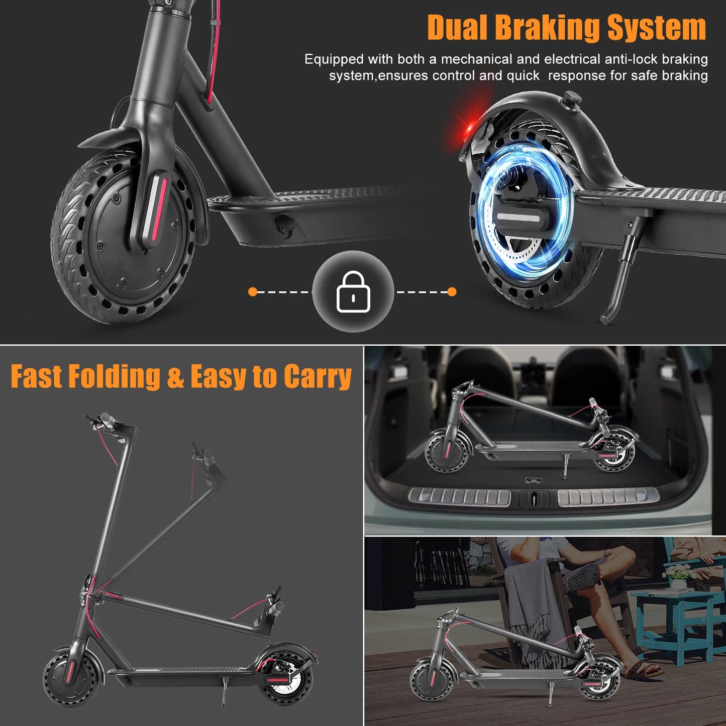 AILIFE 350W Foldable Electric Scooter A8 Mini Shock Absorbing