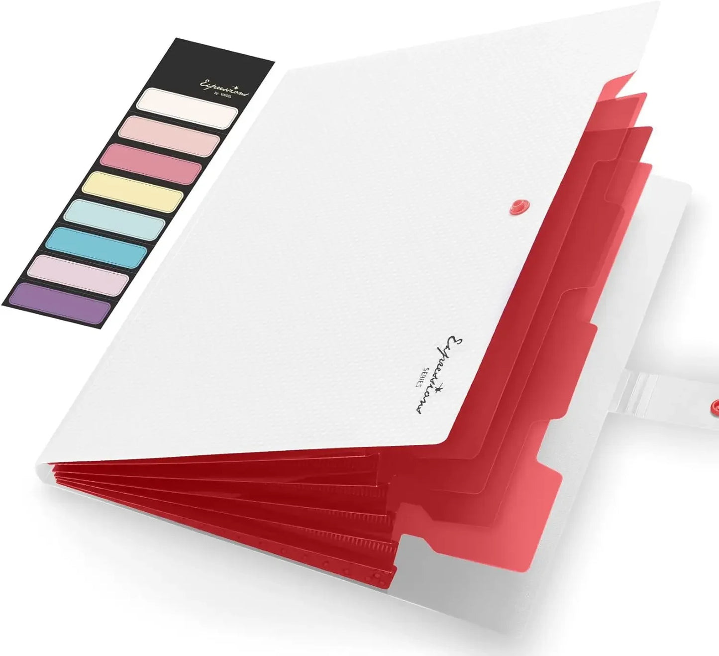 Expandable File Folder With 5 Pockets Portable Organizer