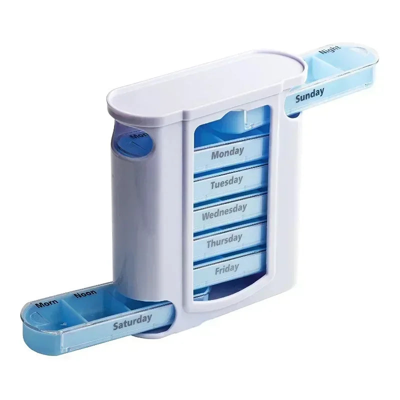 Portable 28 Grids Weekly Pill Box Storage Case Travel Medicine