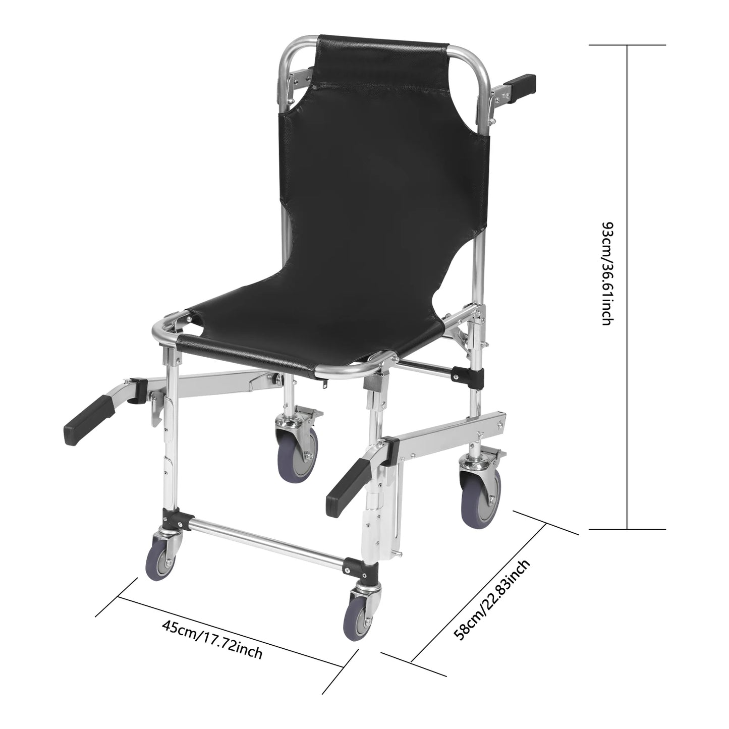 Stair Climbing Wheelchair Foldable Aluminum Rescue Chair