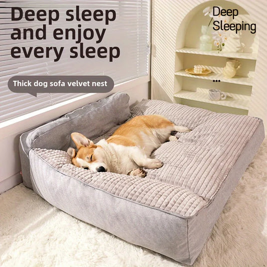 Pet Bed Kennel Non Slip Winter Warm Machine Washable Cushion for Cats and Dogs
