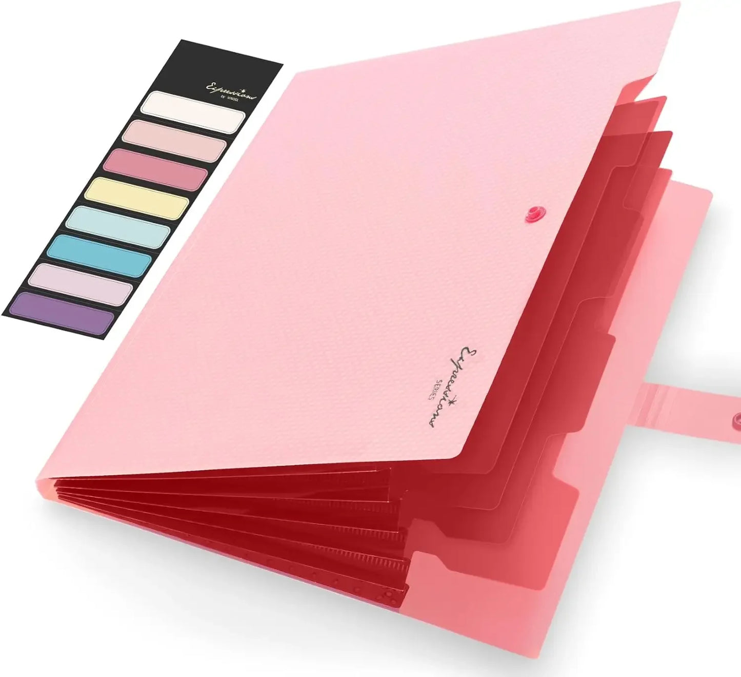 Expandable File Folder With 5 Pockets Portable Organizer