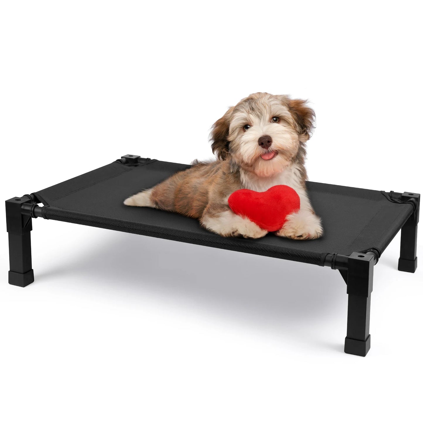 Elevated Dog Bed Cooling Raised Pet Cot Chew Proof Mesh