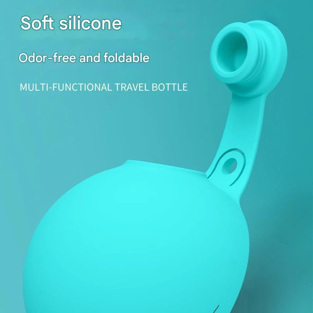 Two In One Portable Dog Drinker Silicone Bowl Stainless Steel