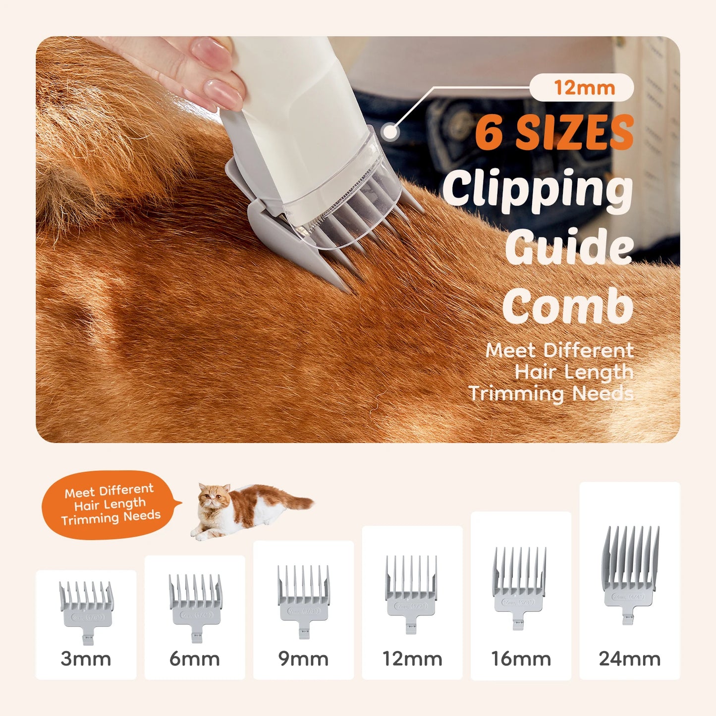 Professional Pet Grooming Vacuum Kit With Suction Modes Cordless Clippers