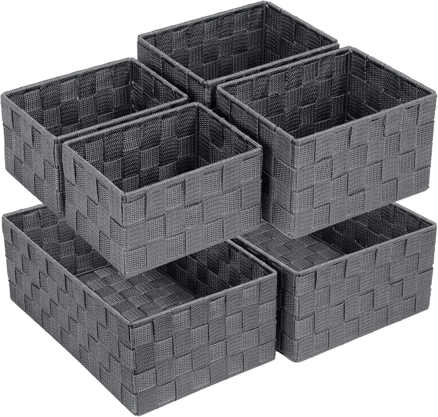 Woven Storage Basket Organizer Cube Box For Closets And Shelves