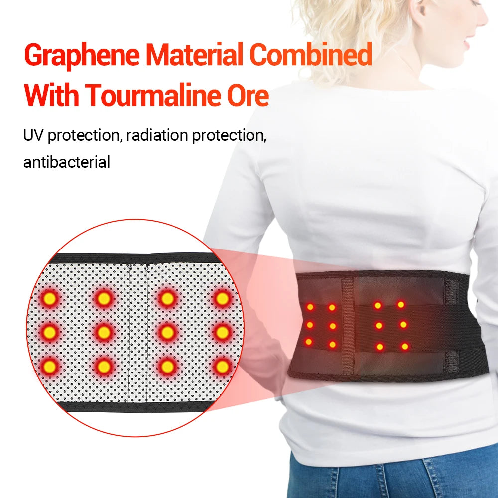 Adjustable Tourmaline Self Heating Magnetic Back Support Belt