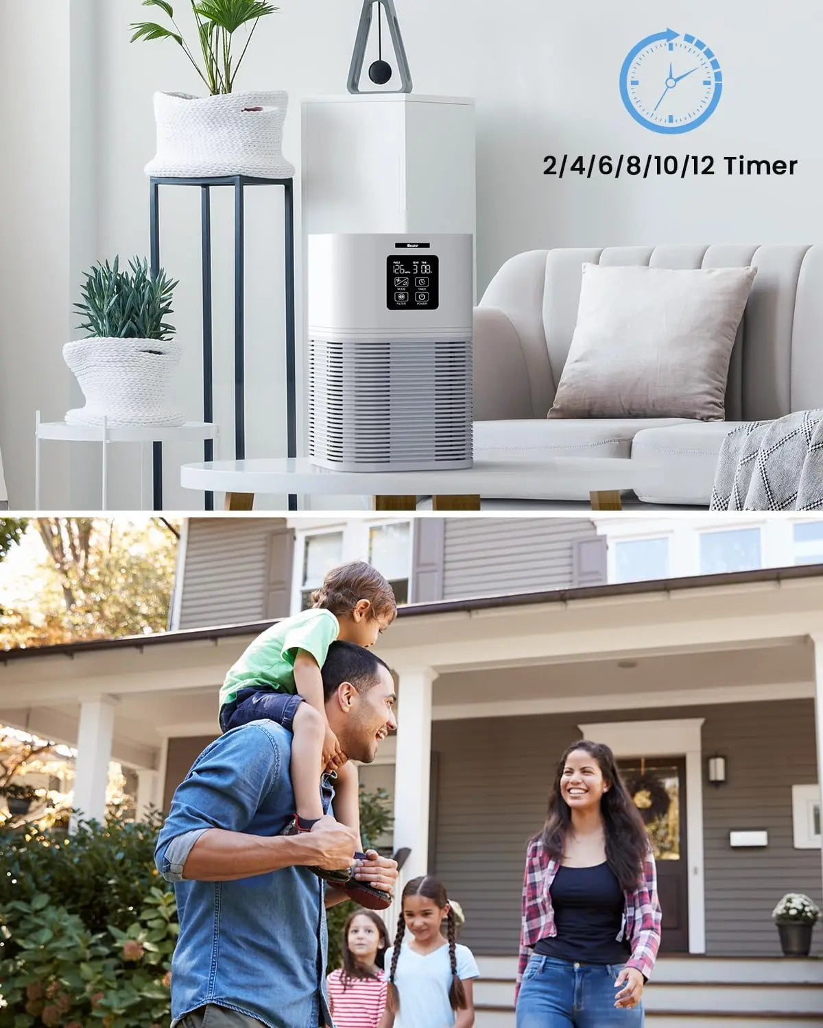 TLXT 2 In 1 Air Purifier Aromatherapy Diffuser Auto Mode