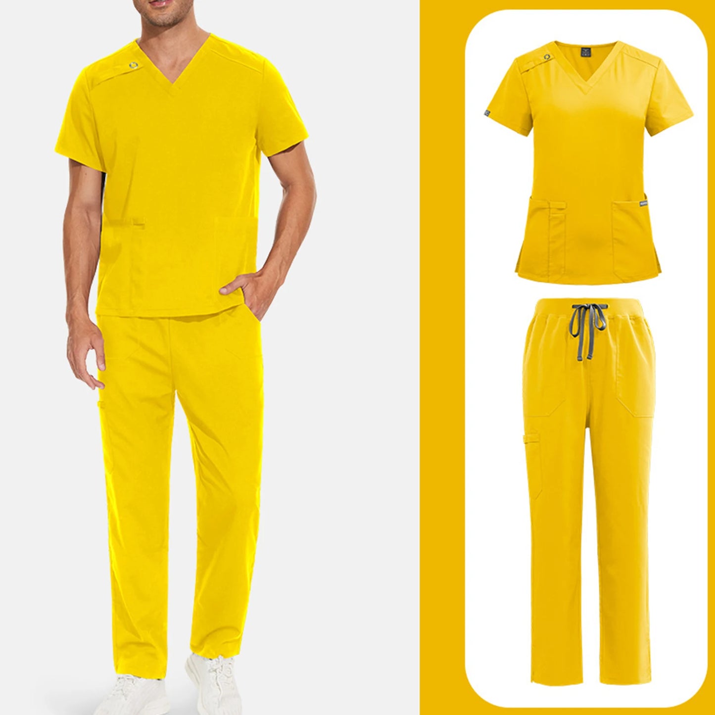Medical Uniform Scrubs Set Unisex Dentist Veterinary