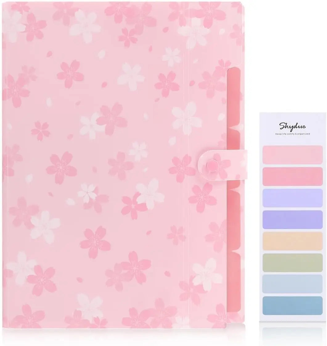 Expanding File Folder With 5 Pockets For Documents