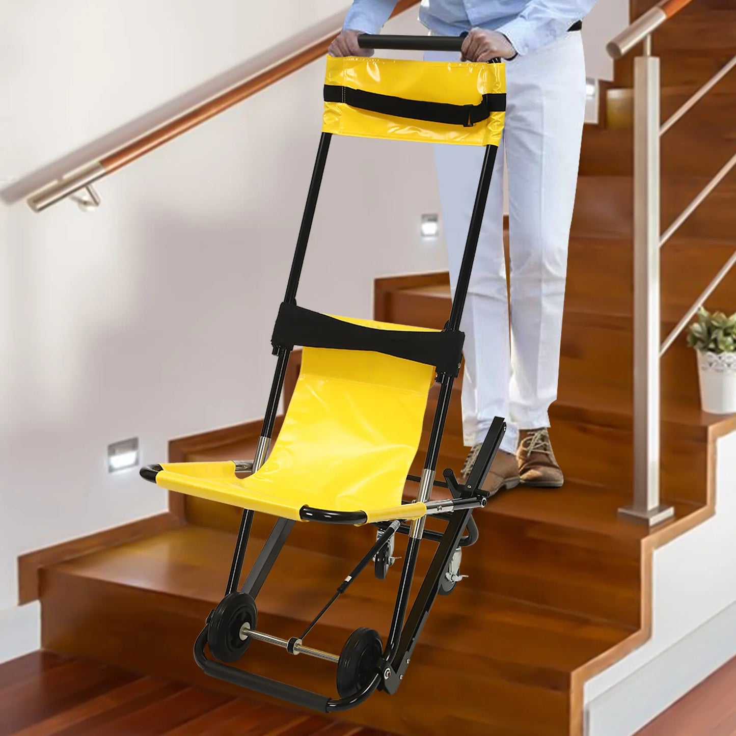 Medical Emergency Evacuation Four Wheel Transport Wheelchair For Staircases