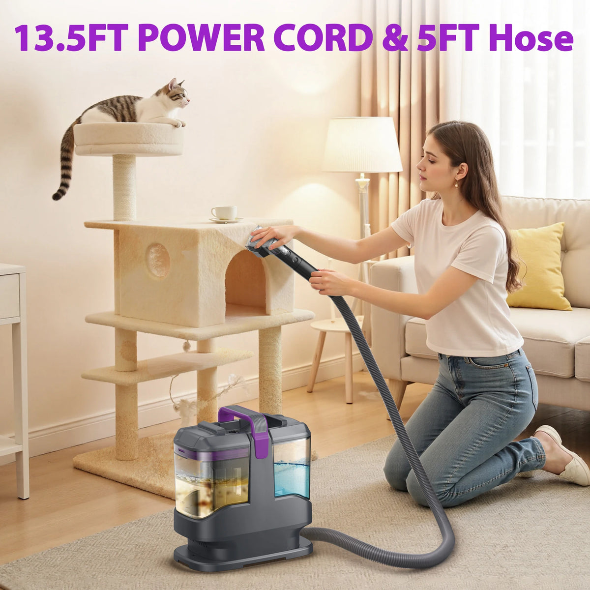Yisora Portable Carpet And Upholstery Wet Cleaning Machine 15Kpa Corded