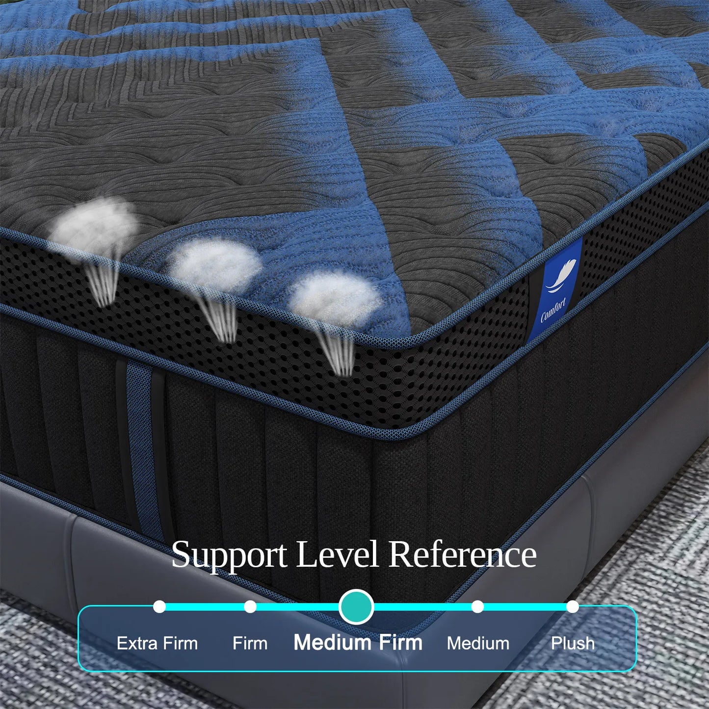 Sweetlove Hybrid Memory Foam Mattress In A Box Euro Top Back Lumbar Support