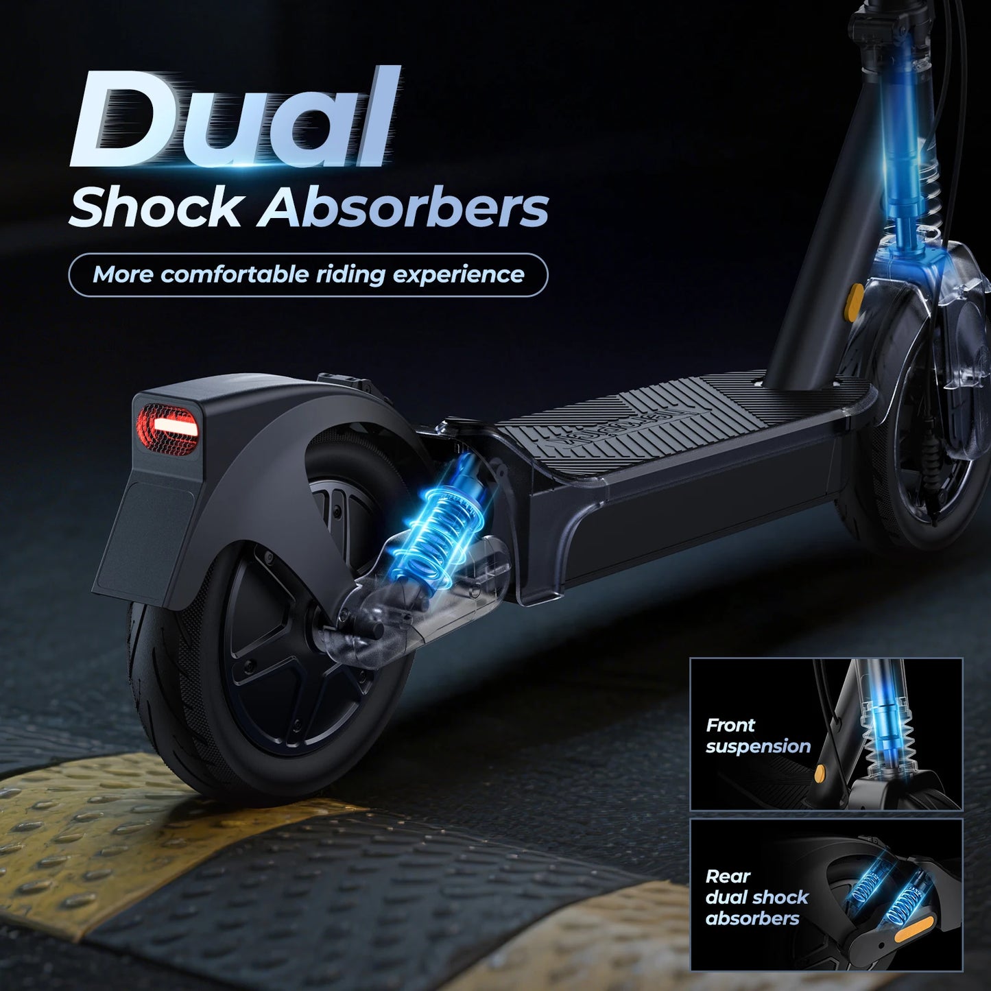 HeroPick 1000W Electric Scooter Foldable With Dual Suspension App Control