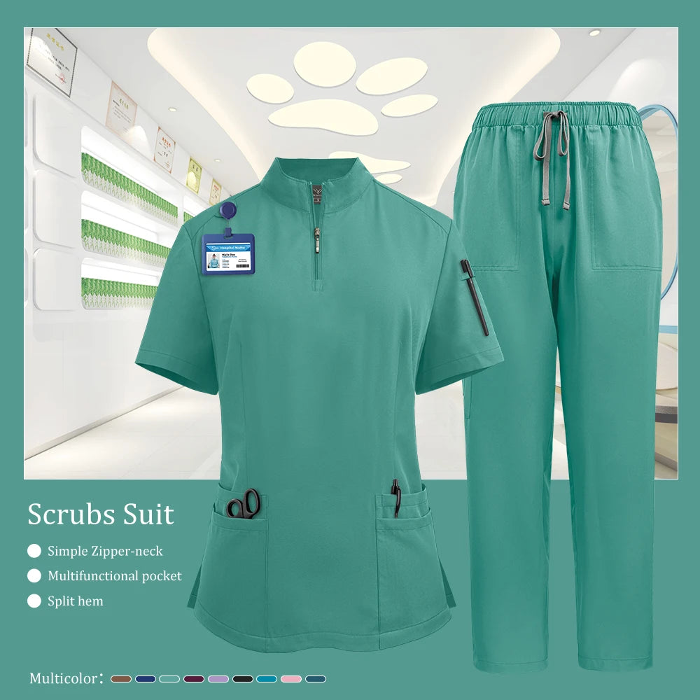 Rubucc Medical Scrubs Set for Women Unisex Nursing Uniforms