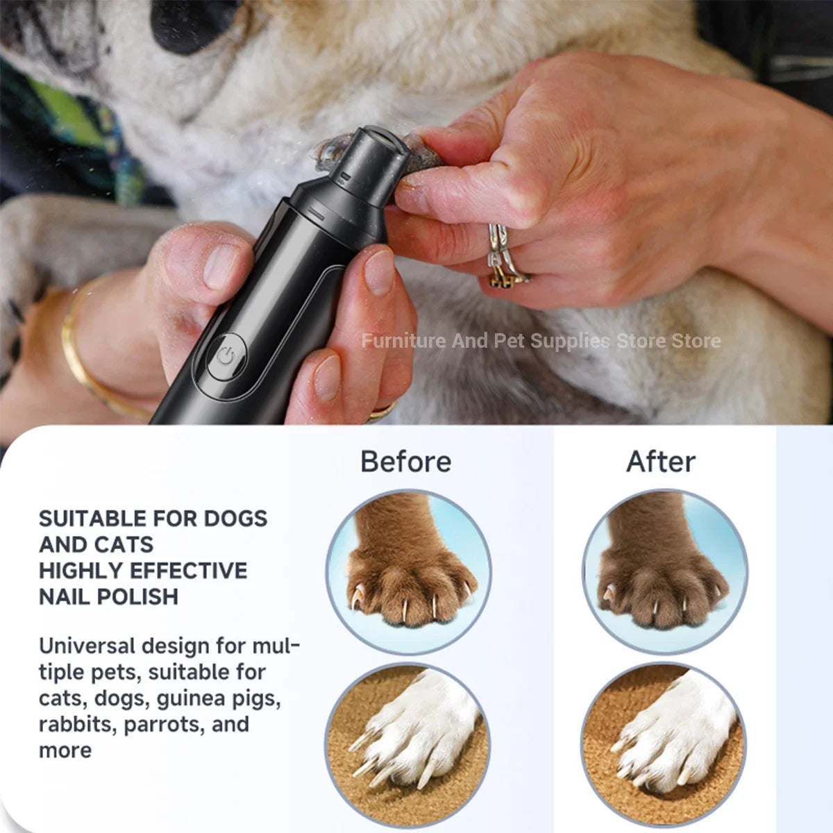 Electric Dog Nail Grinder USB Rechargeable Pet Nail Trimmers