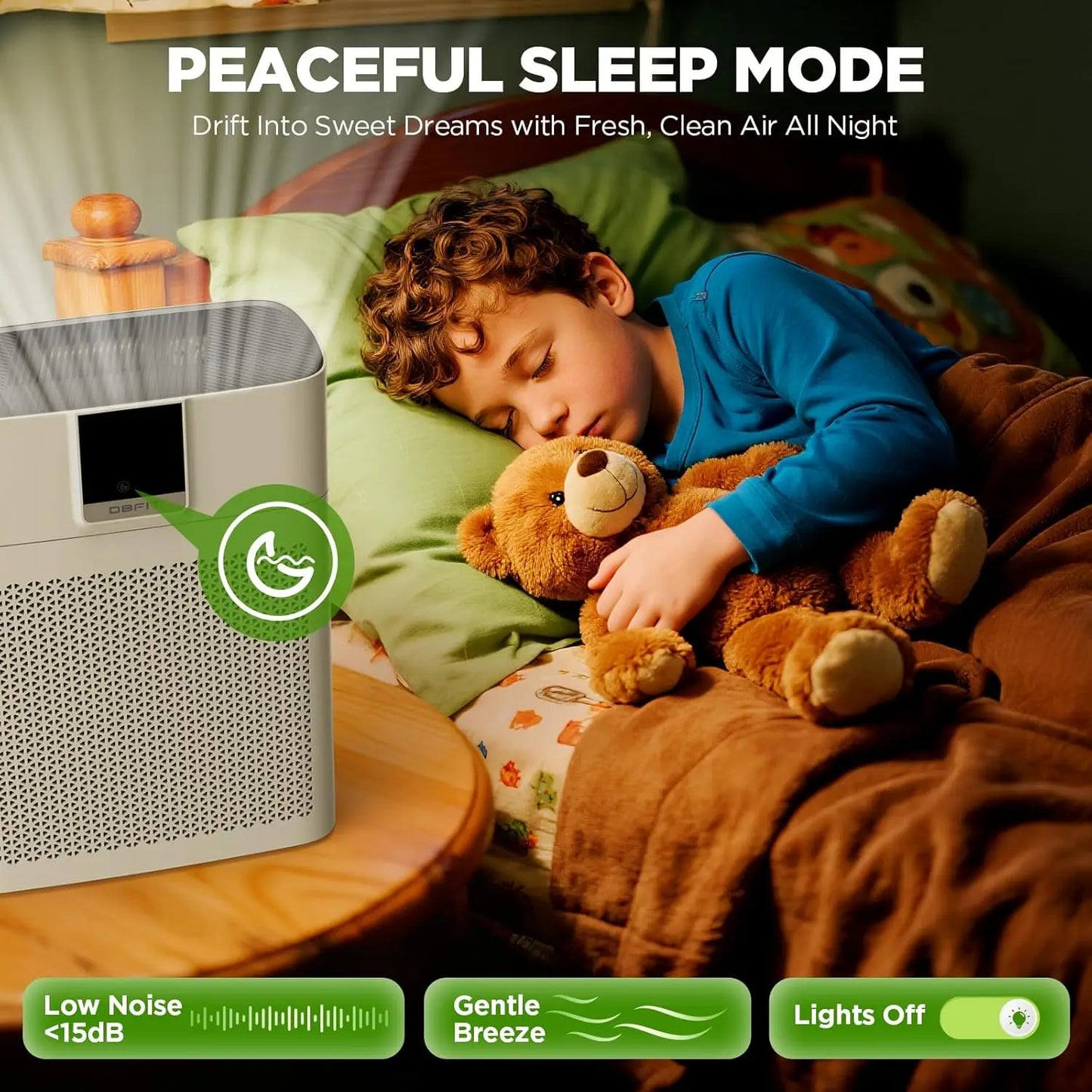 Air Purifier With HEPA Filter And PM2.5 Sensor For Pets