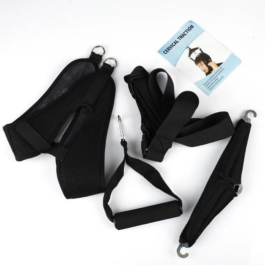 Cervical Neck Traction Device With Soft Stretching Belt Orthosis Adjustable