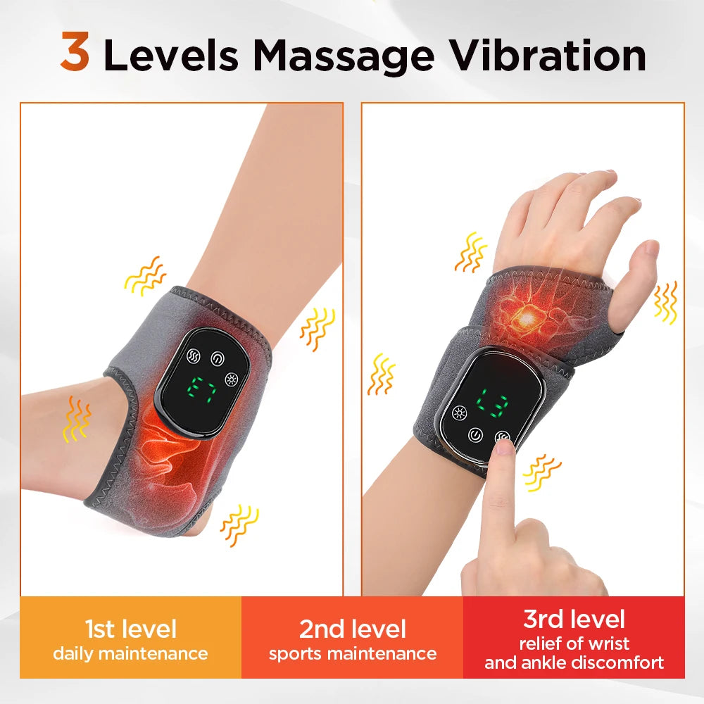Hailicare Rechargeable Electric Ankle Brace Massager With Hot Compress