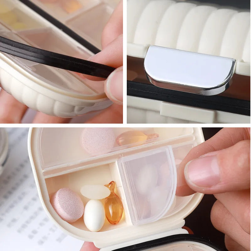 Portable Mini Pill Organizer For Daily Weekly Travel Medicine Box