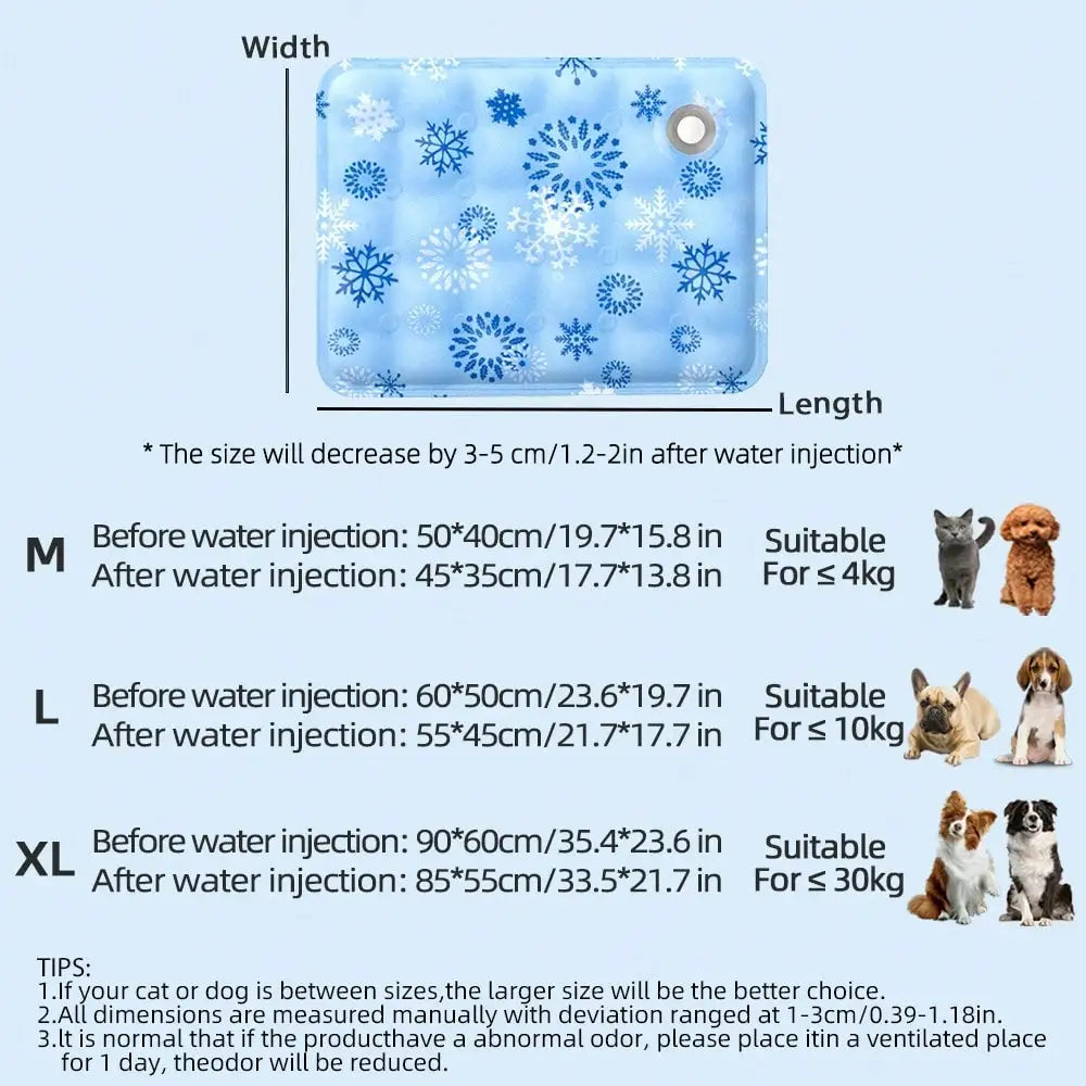 Pet Hydrating Cooling Mat Water Filled Pad for Pets