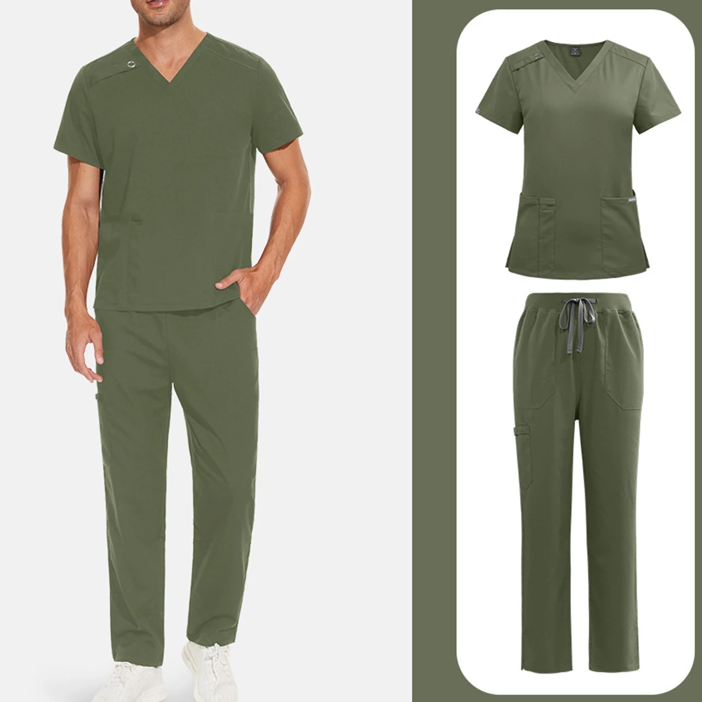 Medical Uniform Scrubs Set Unisex Dentist Veterinary