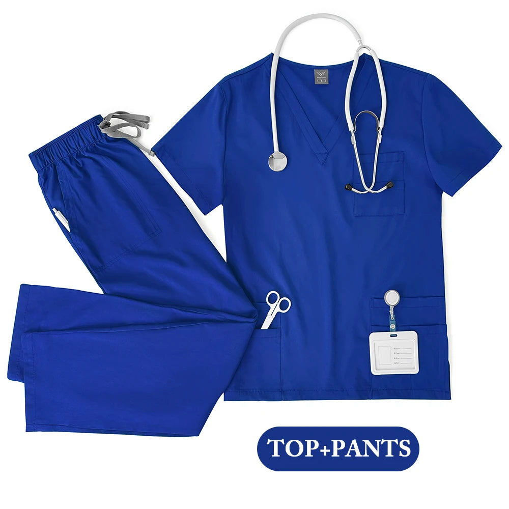 Unisex Medical Scrubs Set For Nurses And Doctors Workwear