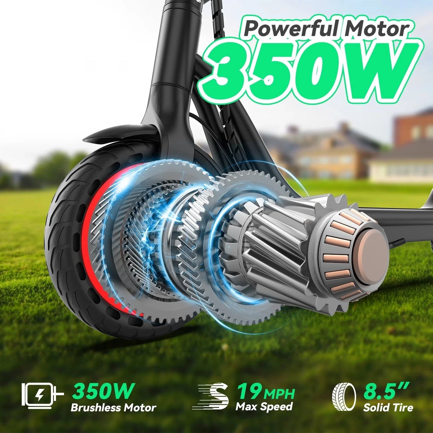 LADPED LP30 Foldable Electric Scooter for Kids 16 MPH Max Speed 12 Miles Range