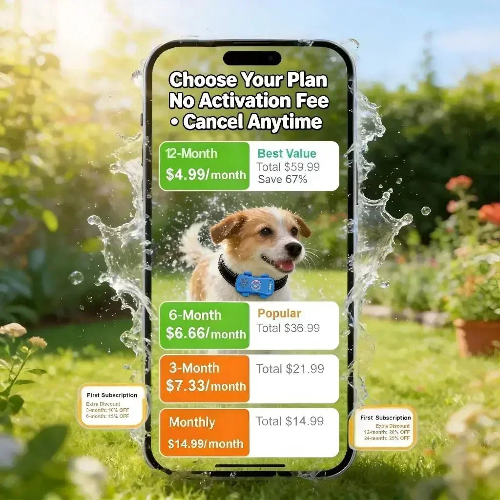 WANWAYTECH GPS Pet Tracker 4G Built-In SIM for Dogs Cats