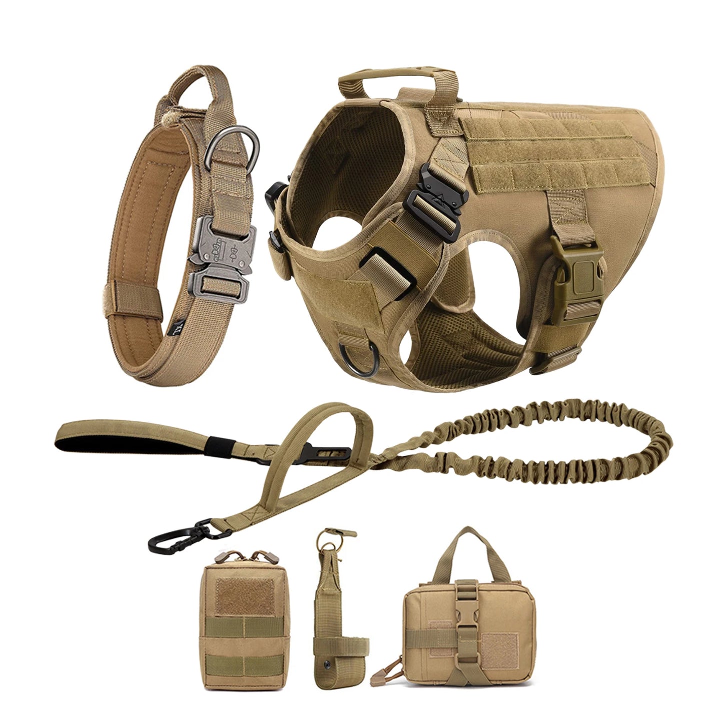 PETRAVEL CN Tactical Dog Harness Vest With Molle Pouches